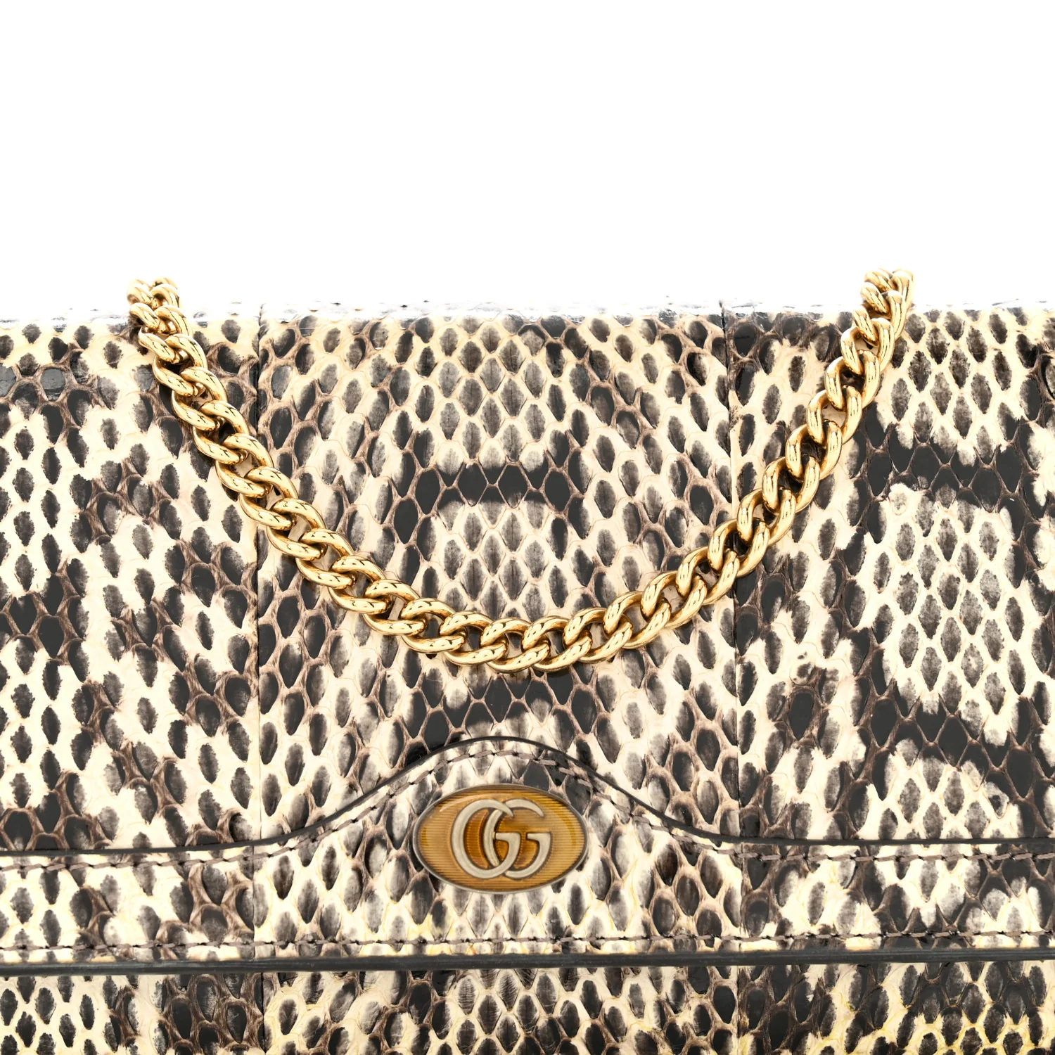 Snakeskin GG Ophidia Wallet On Chain Roccia - Top Club