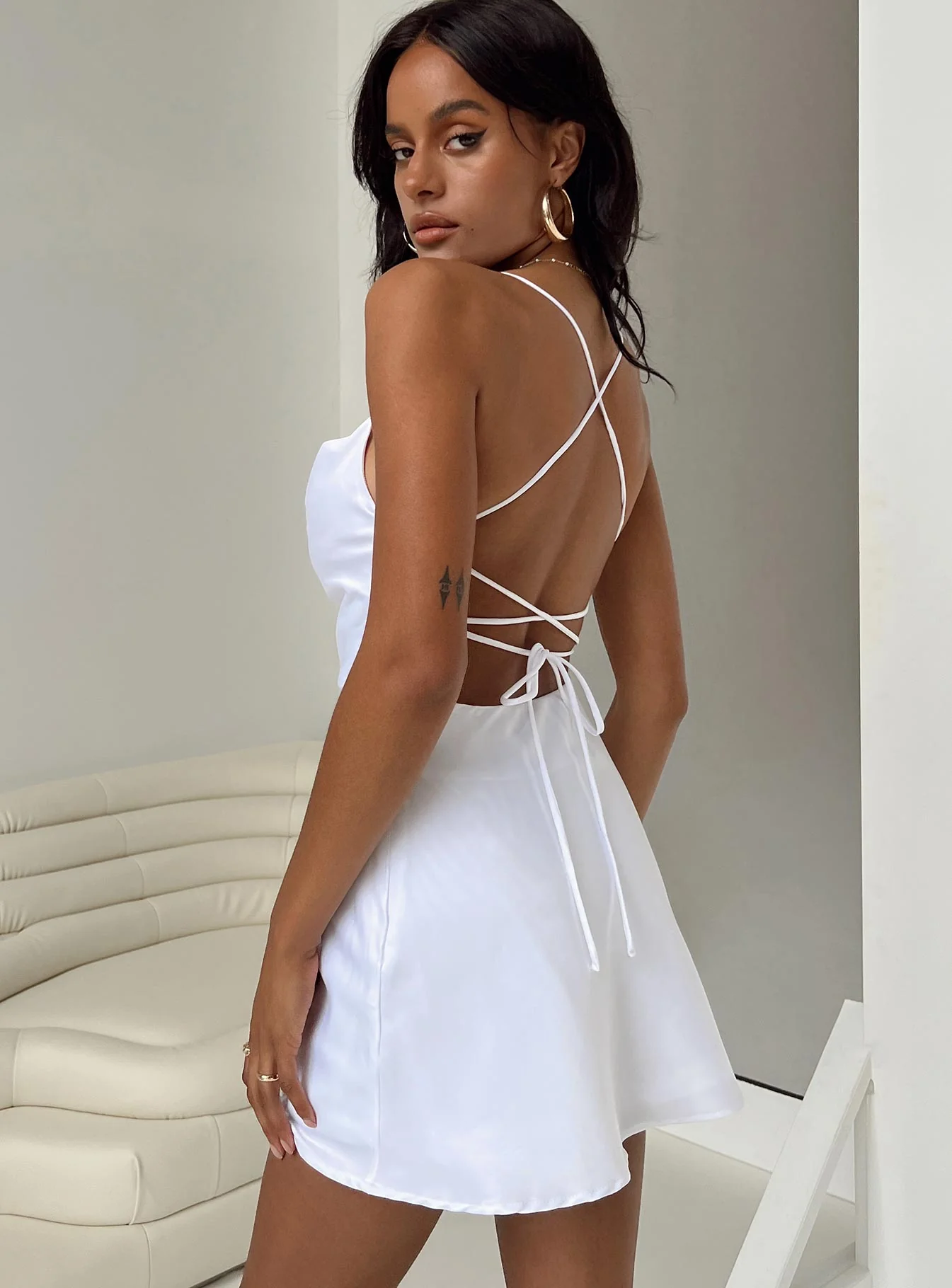 Celena Mini Dress White