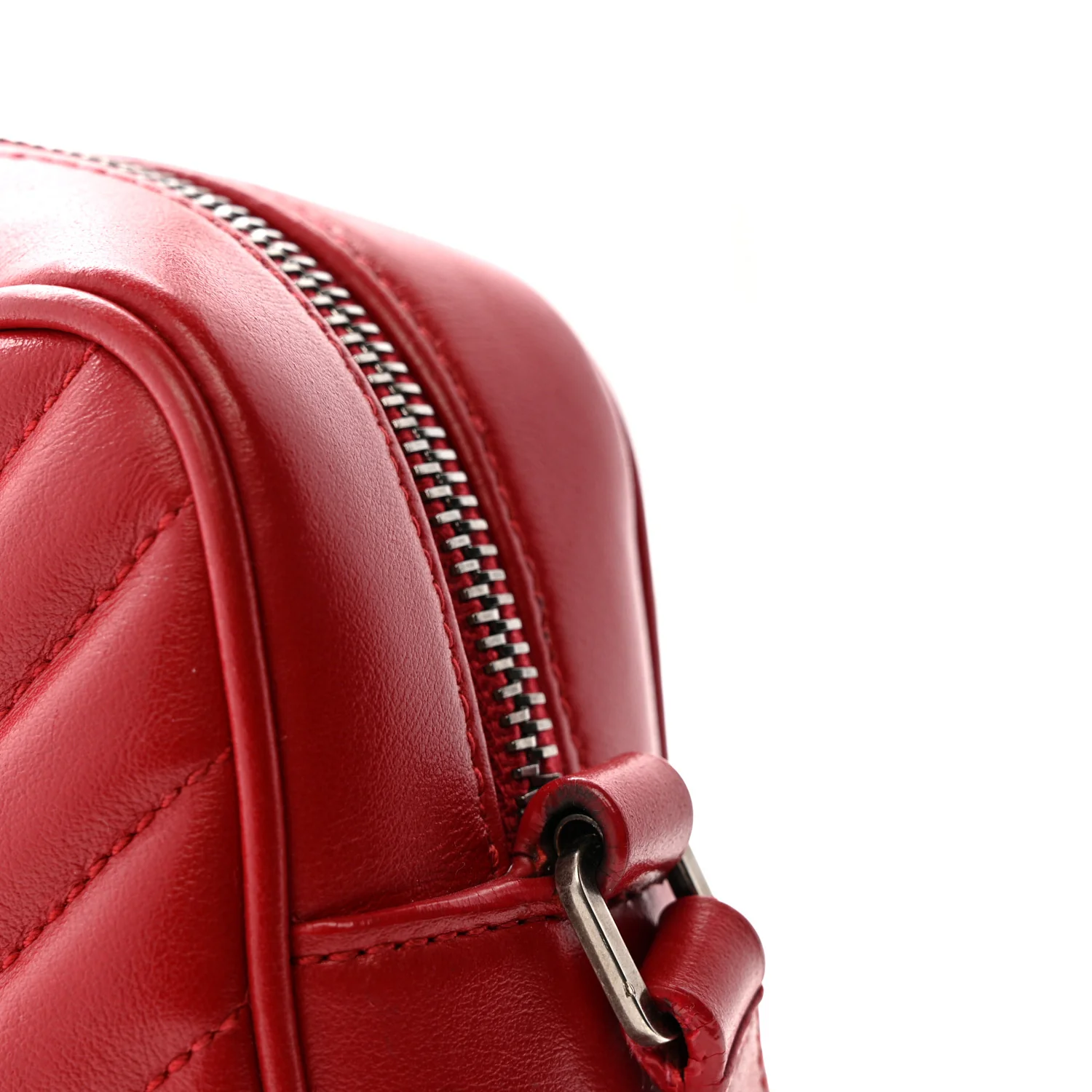 Calfskin Matelasse Monogram Lou Camera Bag Red - Top Club