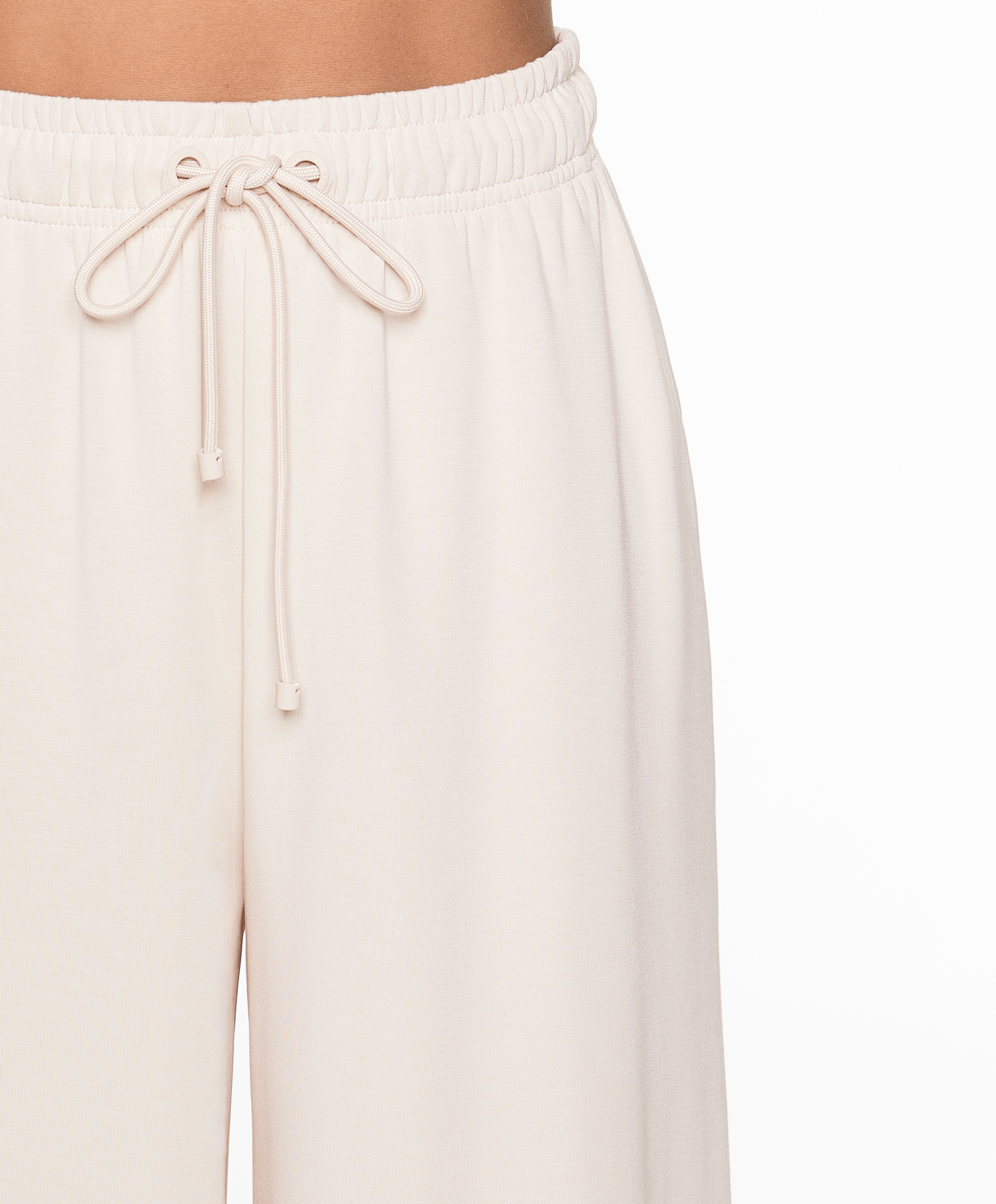 OYSHO Soft-touch wide-leg crop trousers with modal