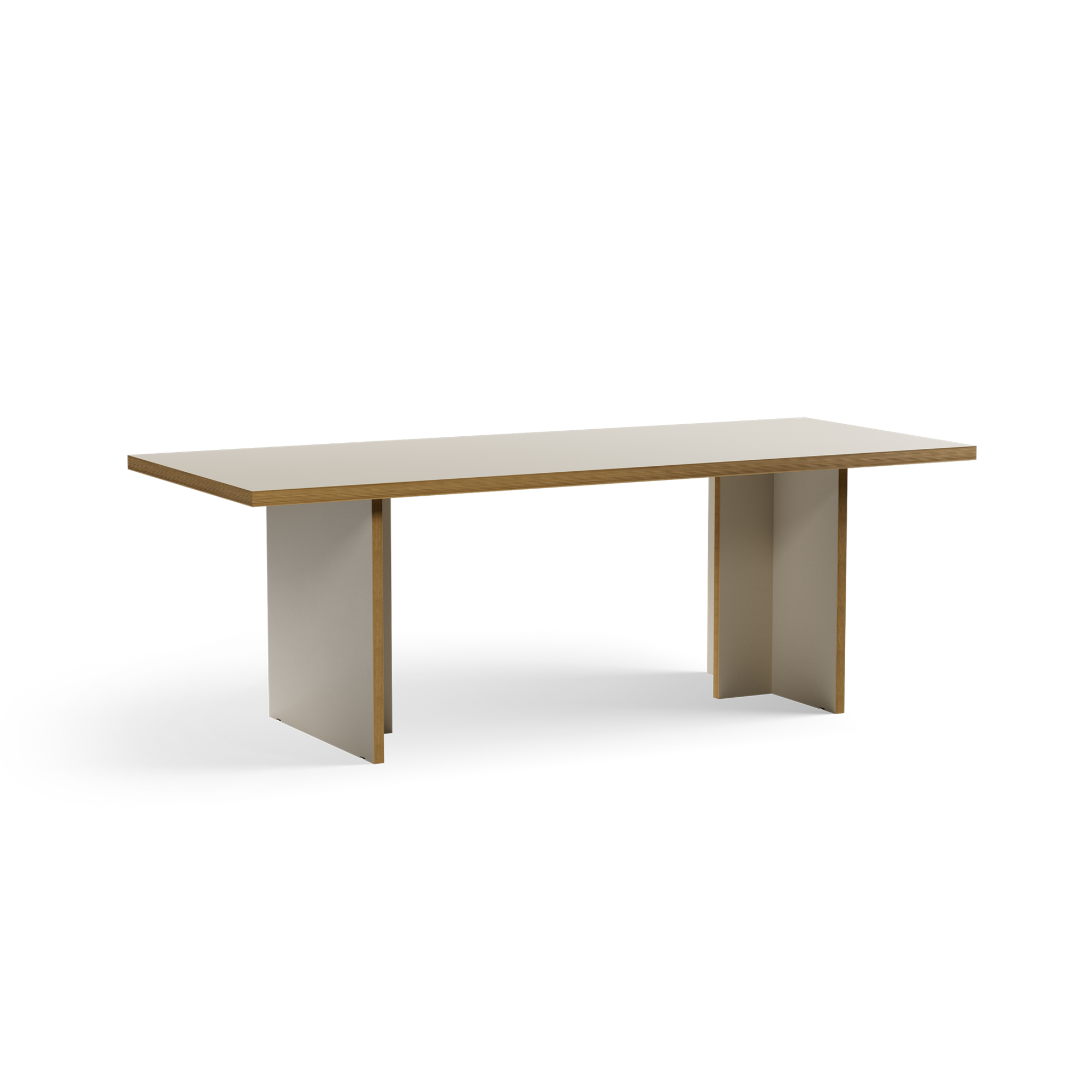 Eettafel Rectangular 220x90 cm cream