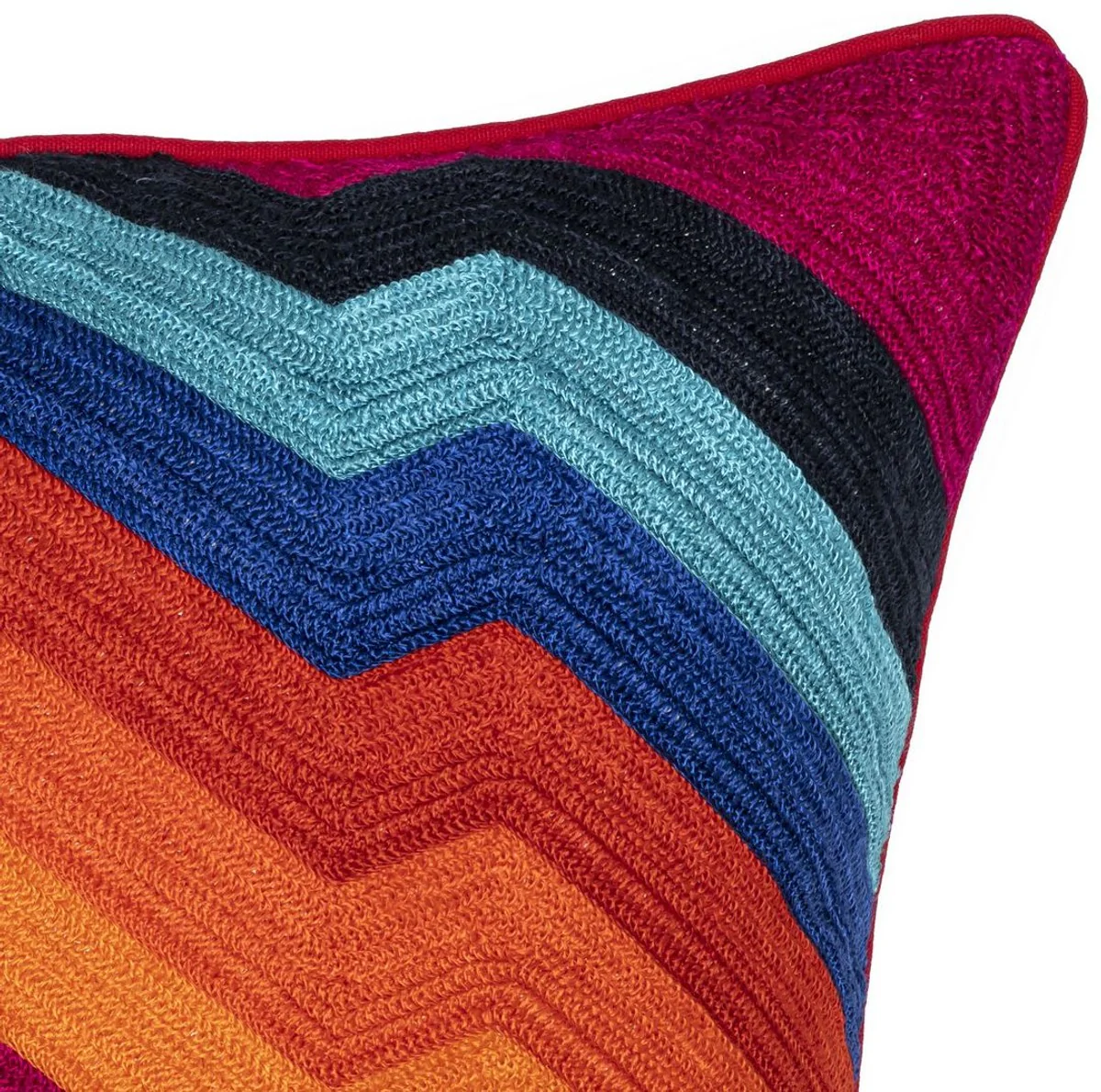 Luxury decorative cushion multicolored 50 x 50 cm - noble decorative cushion with elegant pattern - luxury quality - living room decorative accessories
