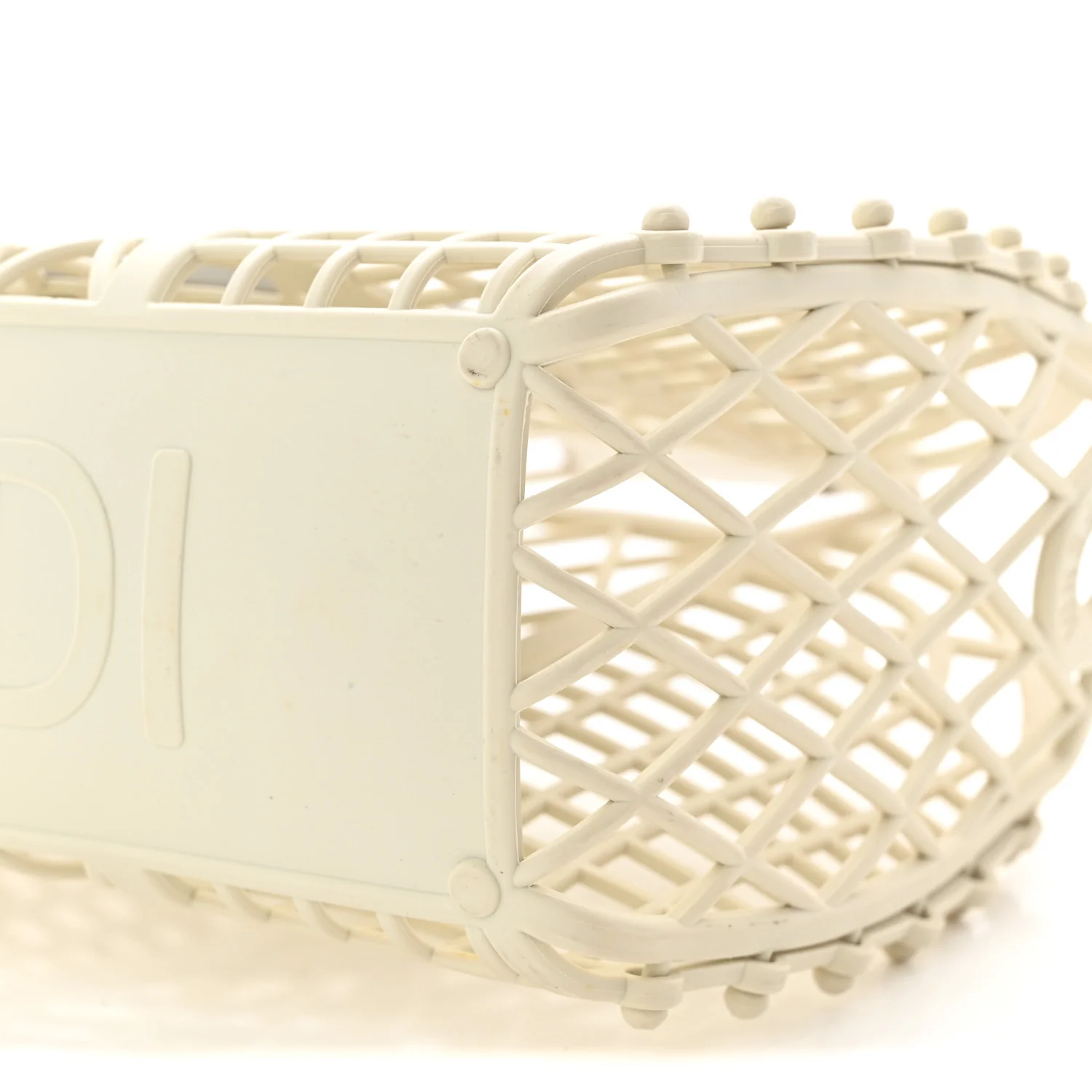 Recycled Plastic Vitello Liberty Matte Small Fendi Basket White Ice - Top Club