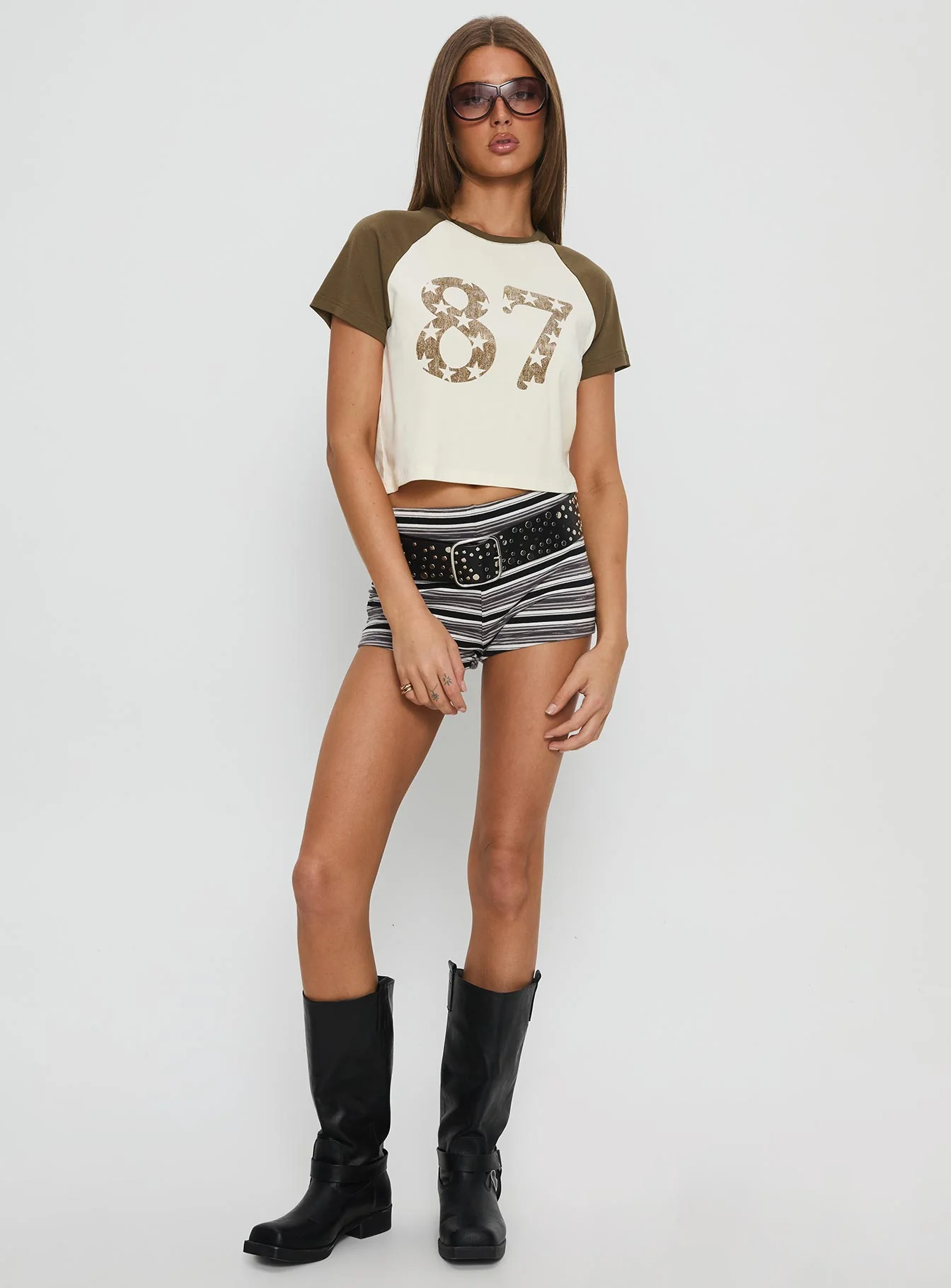 87 Classic Graphic Top White / Green