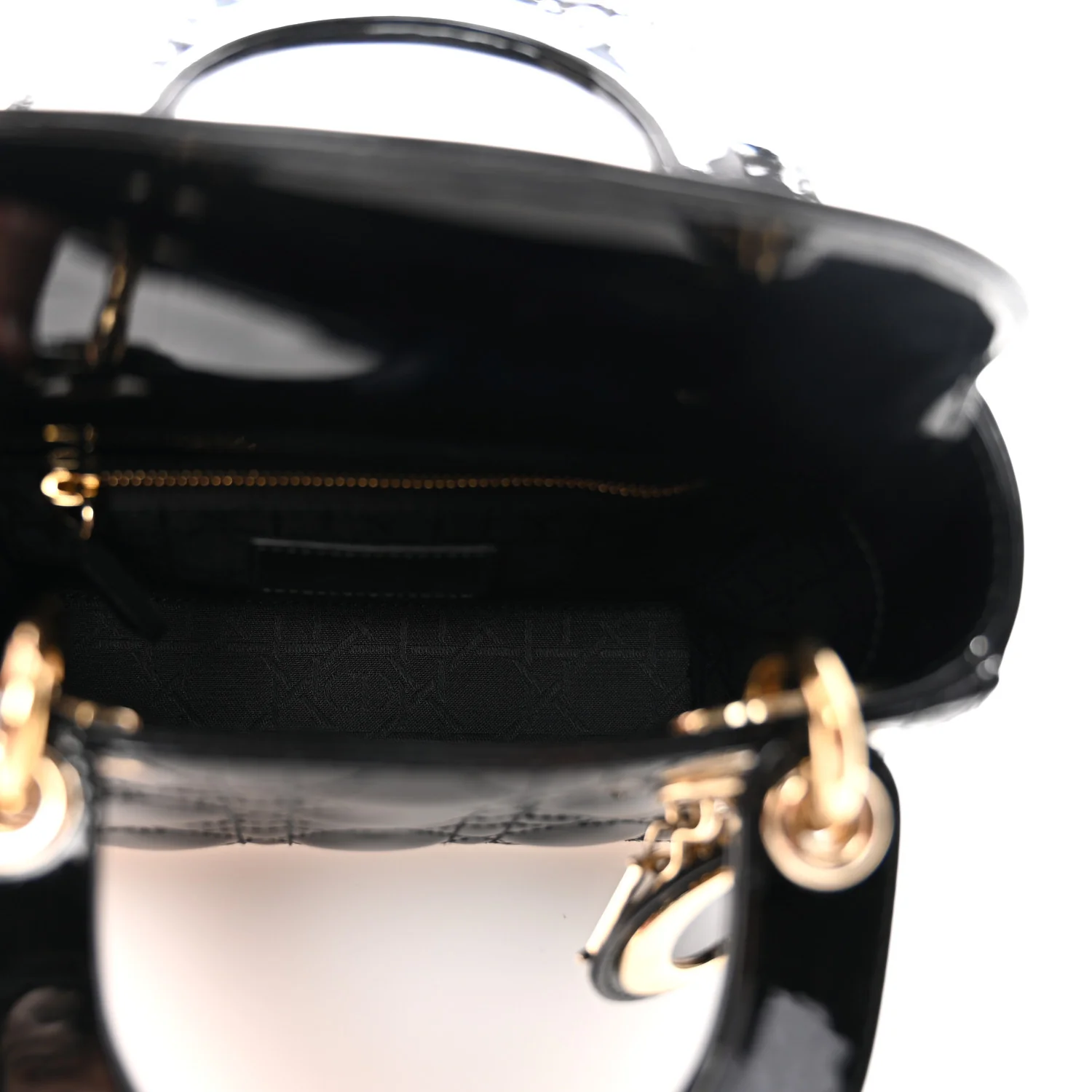 Patent Cannage Mini Lady Dior Black - Top Club