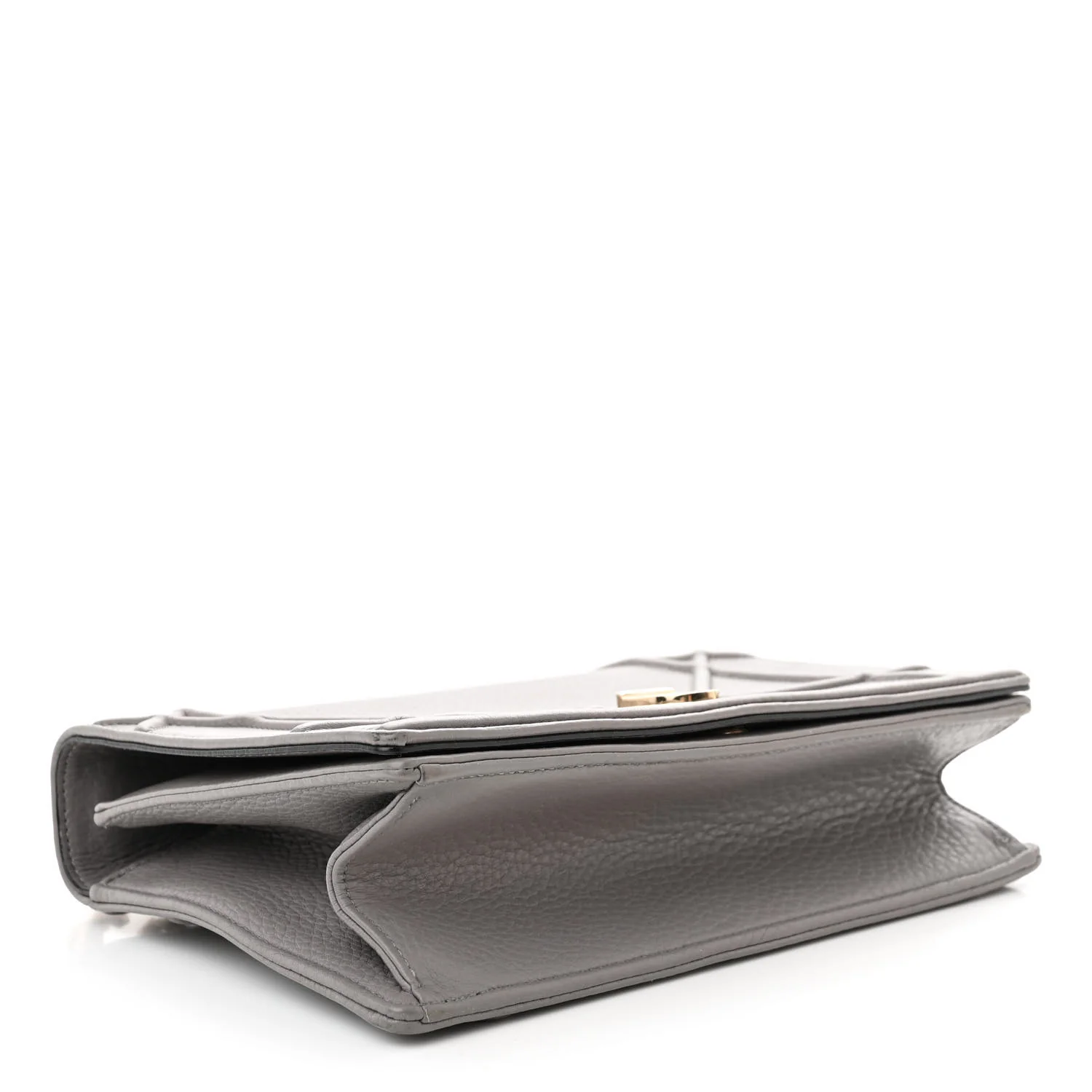 Grained Calfskin Medium Diorama Flap Bag Gris - Top Club