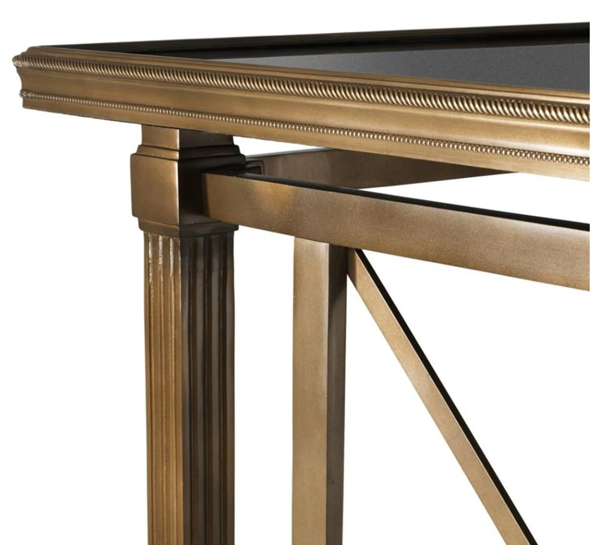 Designer side table with black granite top 86 x 51.5 x H. 81.5 cm - Luxury Collection