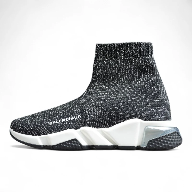 Balenciaga Speed Graffiti Trainers in Grey/White - Sneaker Replica Workshop