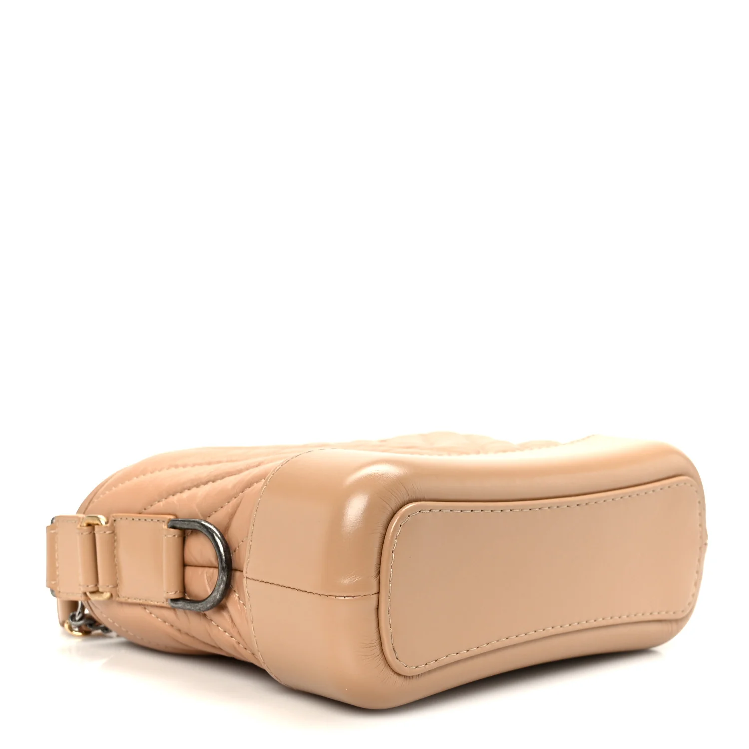 Aged Calfskin Chevron Quilted Small Gabrielle Hobo Beige - Top Club