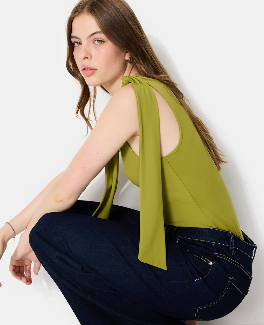 Pimkie Top asymétrique avec nœud sur épaule