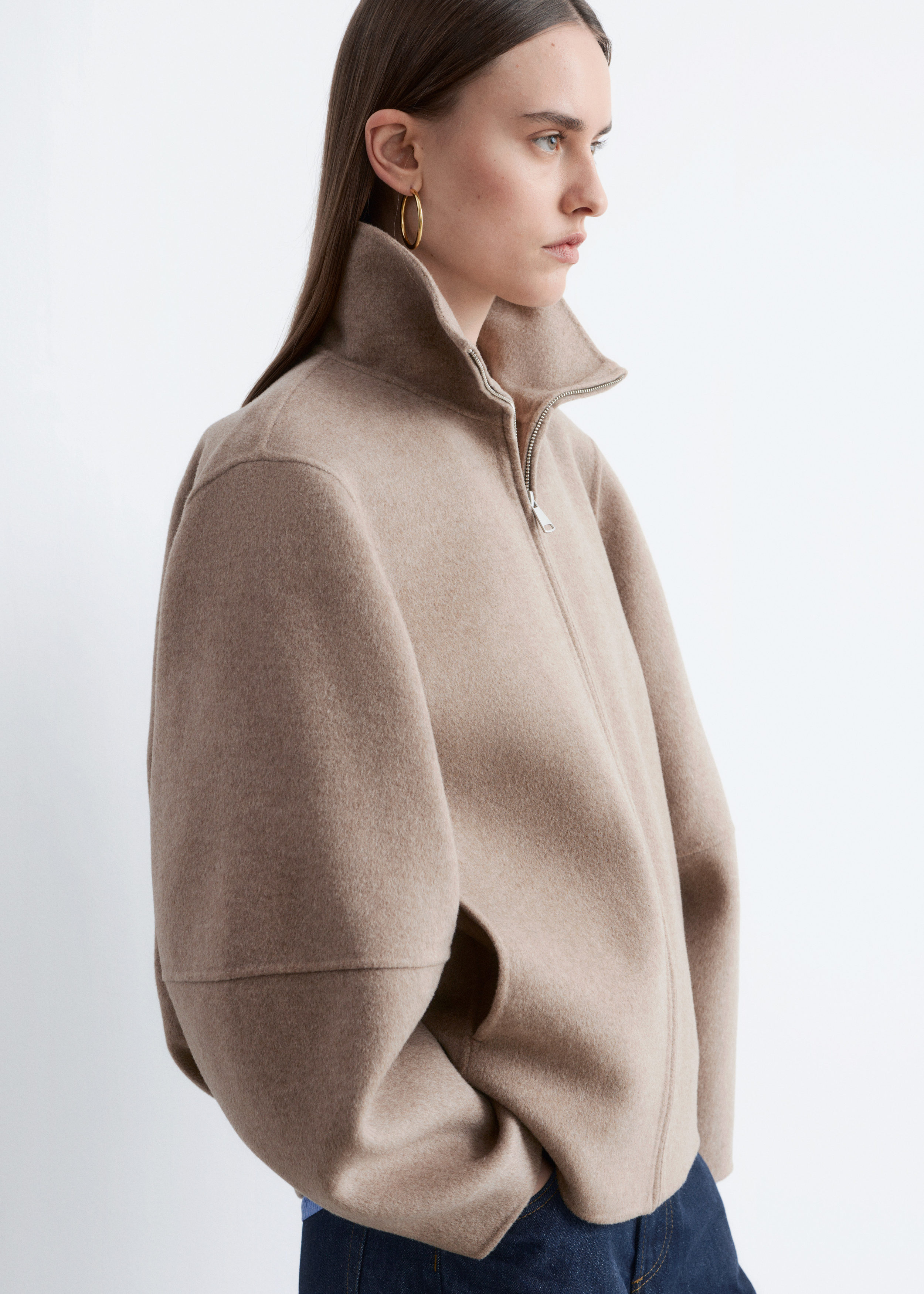 & Other Stories ZIP-UP WOOL JACKET