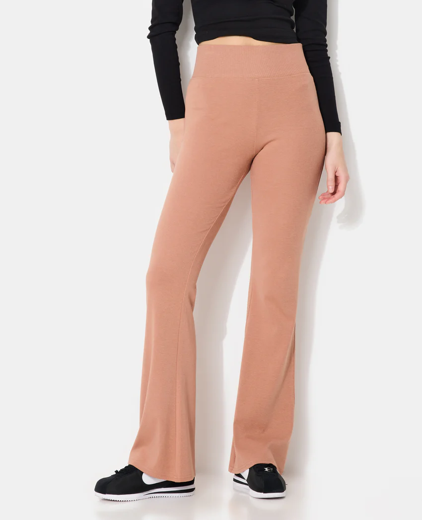 Pimkie Pantalon flare en maille avec taille élastiquée