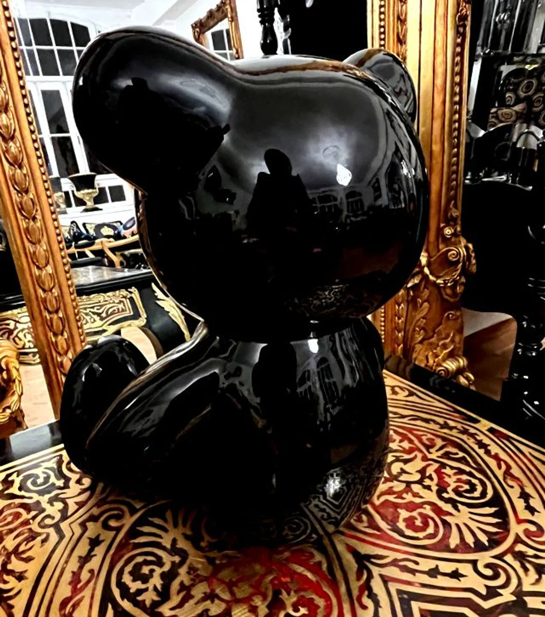Harald Glööckler luxury designer decorative teddy bear sculpture Pompöös by black / gold - Glööckler decorative figure - designer decorative figure Teddy