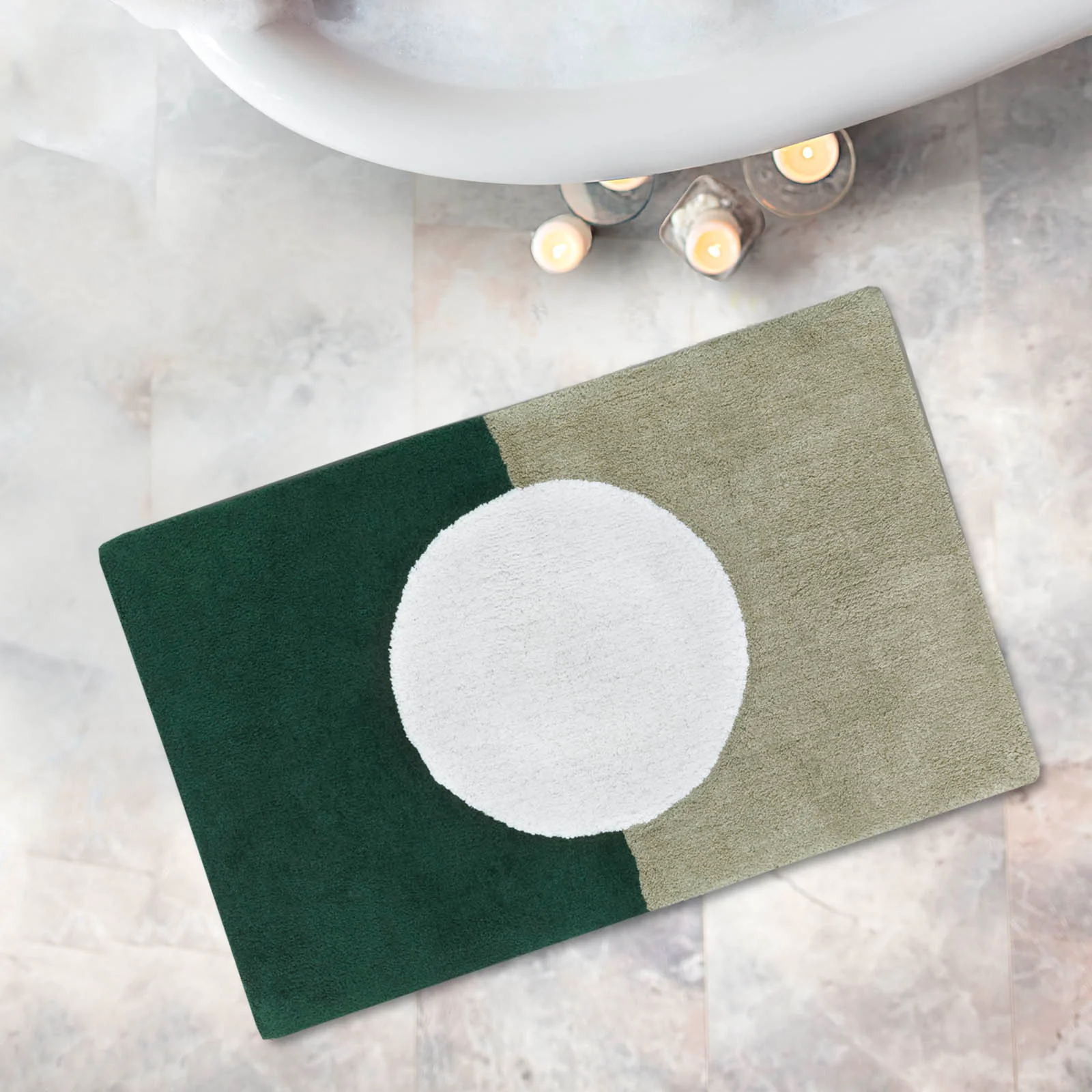 Tappeto Arredo In Raso Di Cotone Ottawa 70X110 Green Carrara