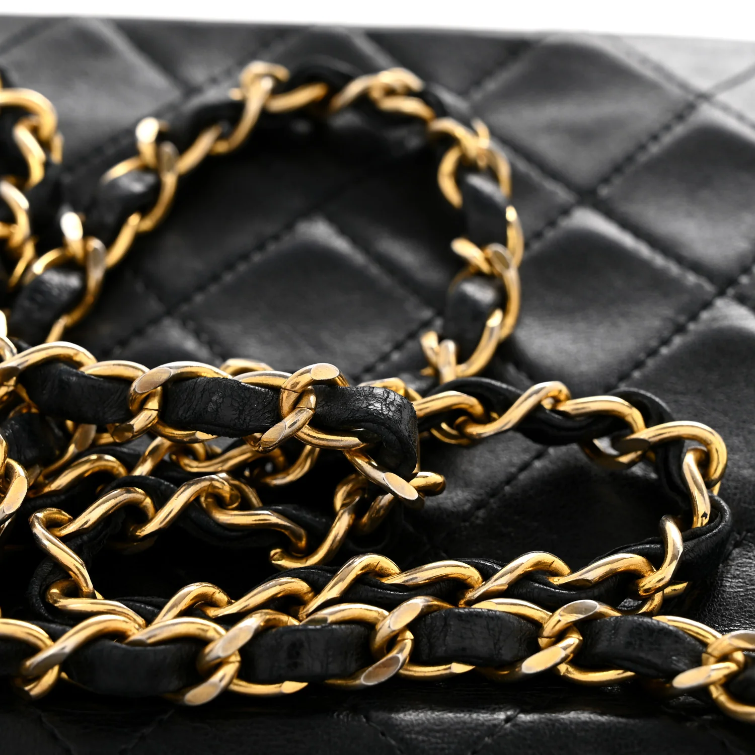 Lambskin Quilted Envelope Flap Black - Top Club