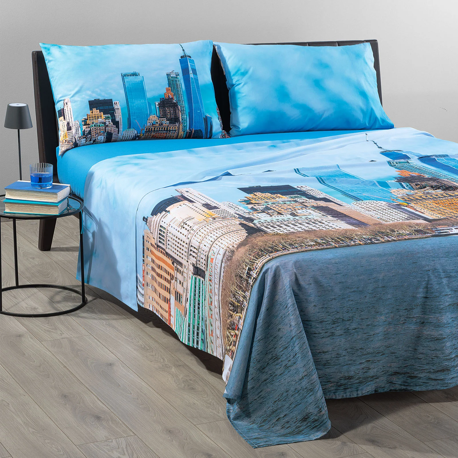 Lenzuola Copriletto In Cotone Freedom Tower Matrimoniale Unica Sogni Di Viaggio