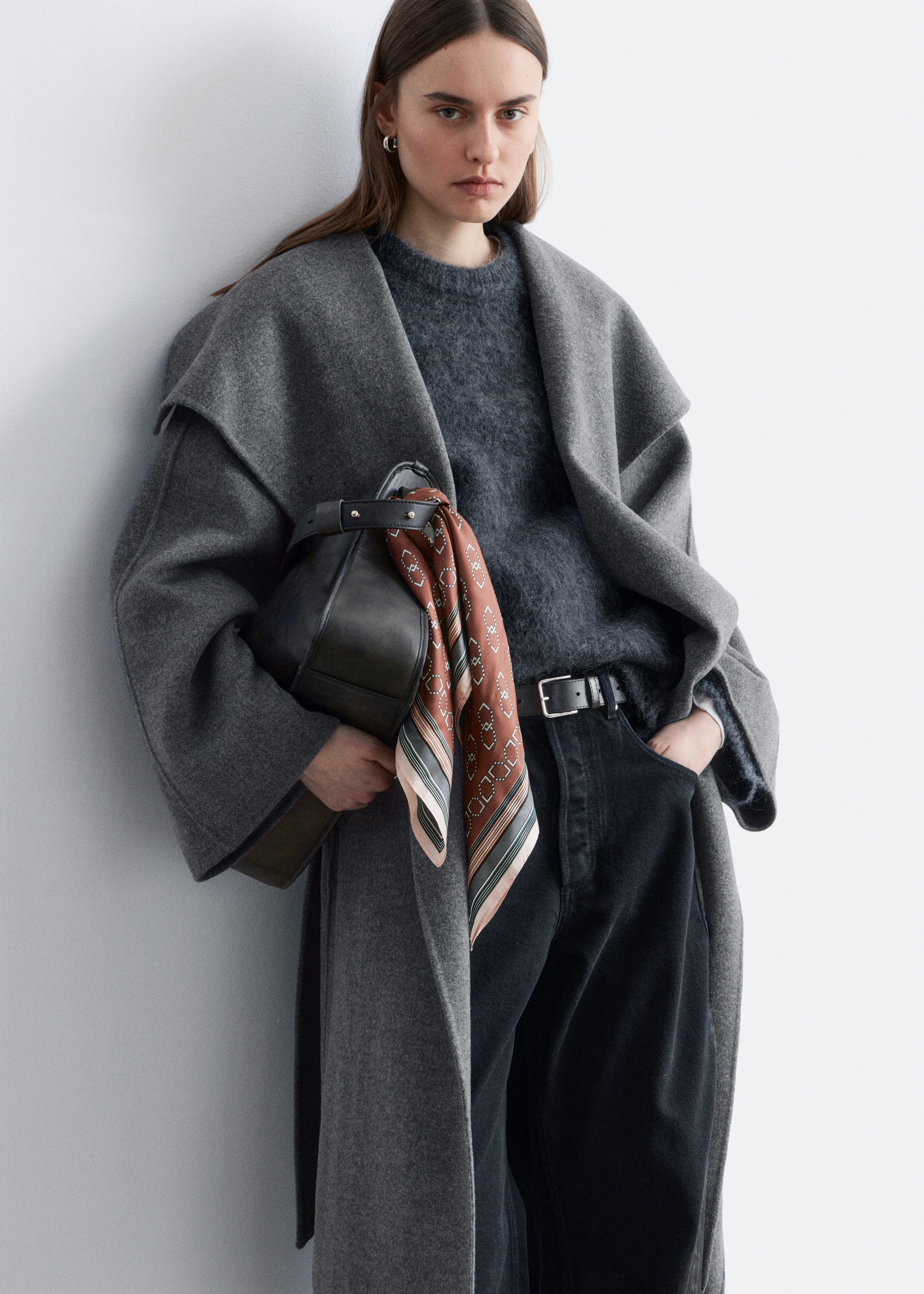 & Other Stories SHAWL-COLLAR WOOL MAXI COAT