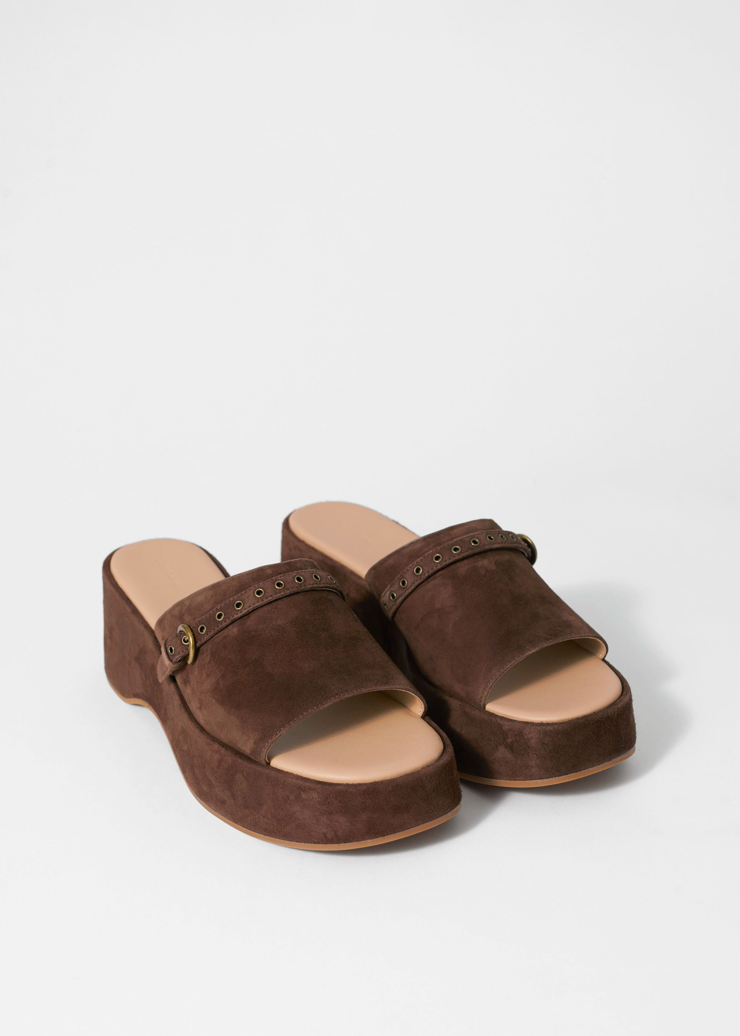 & Other Stories SUEDE PLATFORM MULES