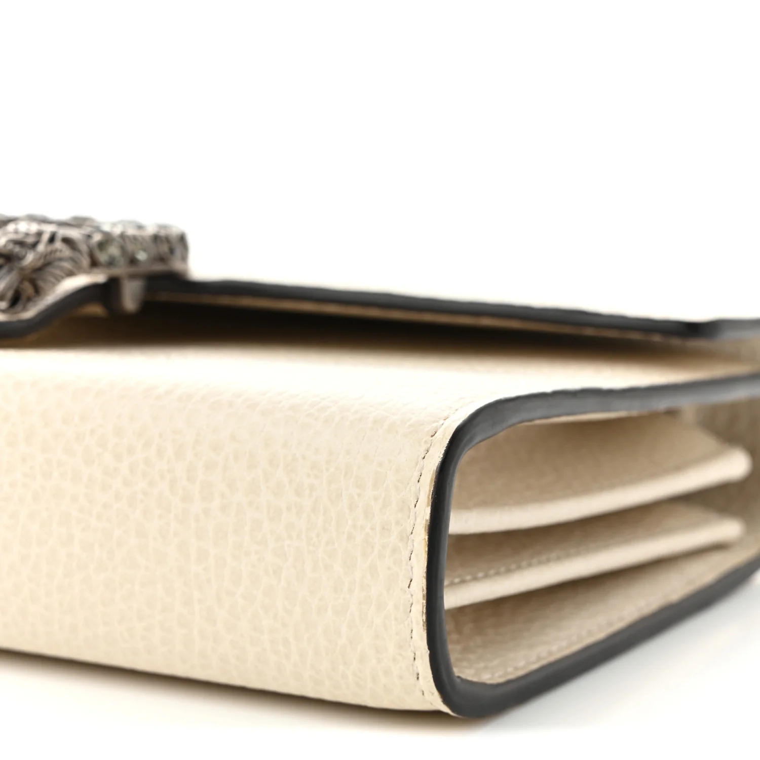 Dollar Calfskin Mini Dionysus Chain Wallet Mystic White - Top Club