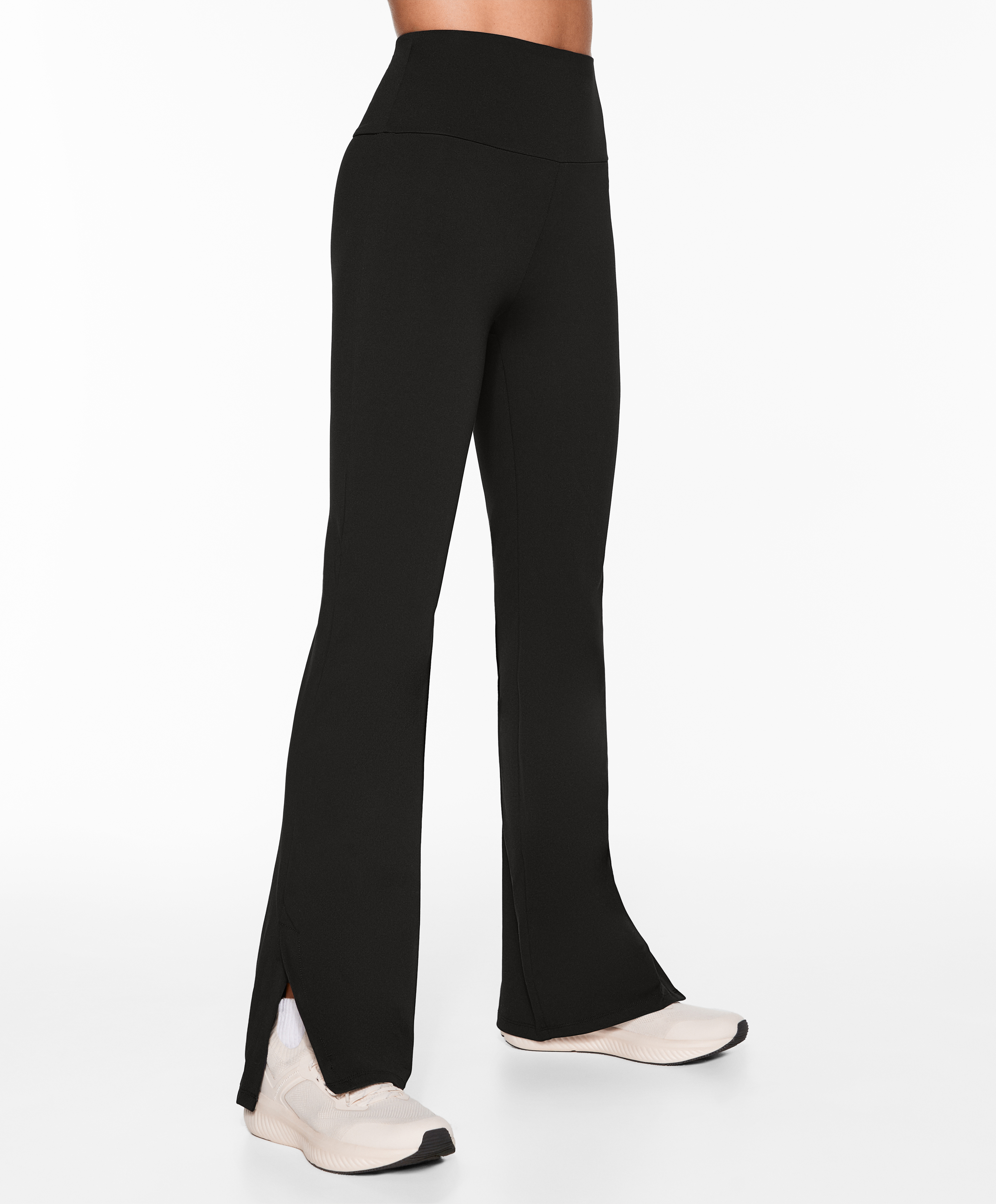 OYSHO Comfortlux slit flare trousers