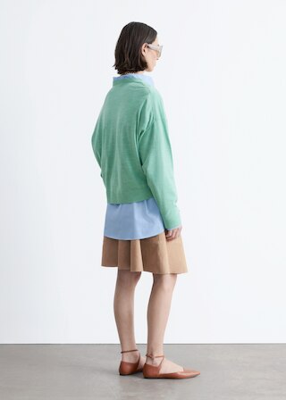& Other Stories V-NECK MERINO WOOL JUMPER