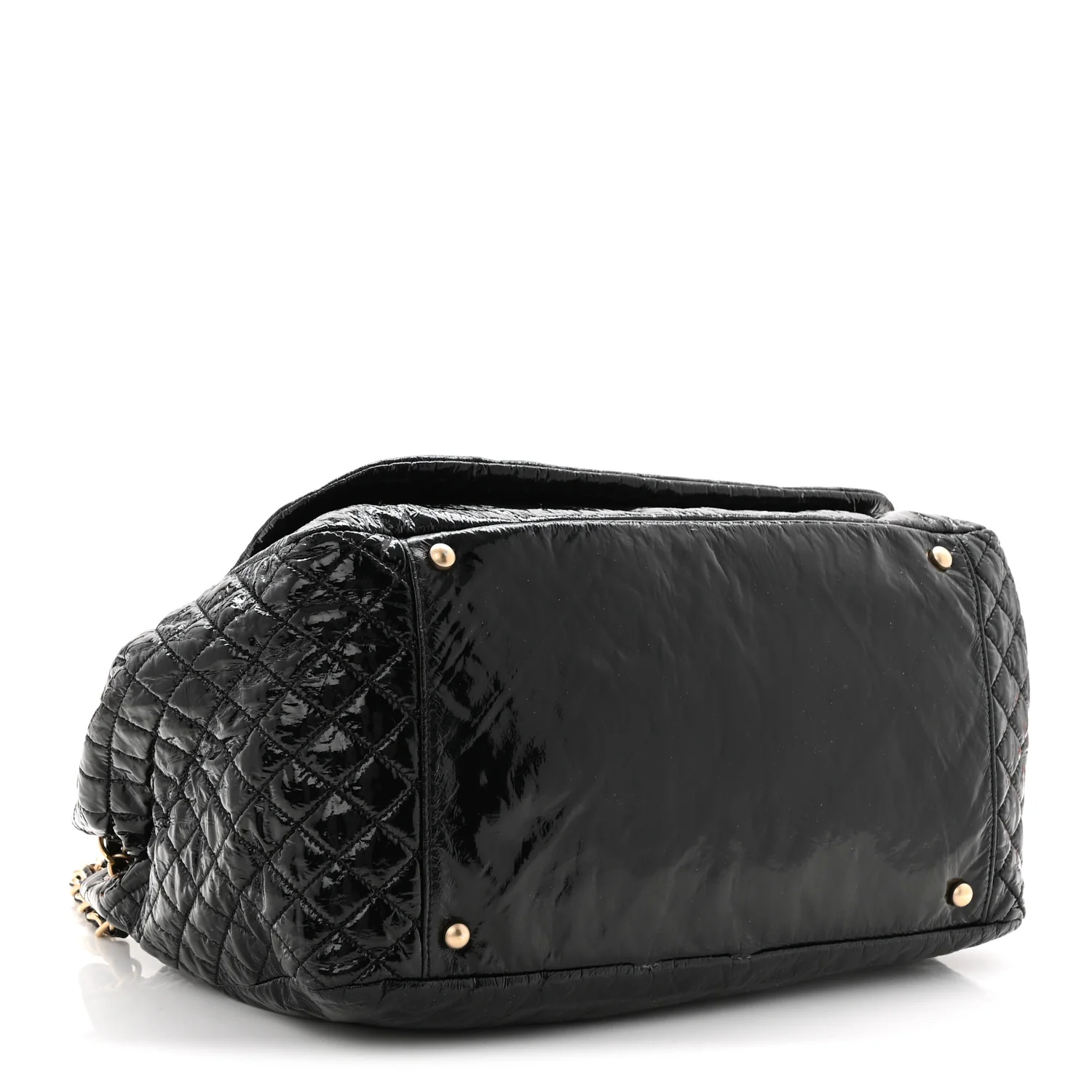 Vinyl Medium Rock and Chain Flap Black - Top Club