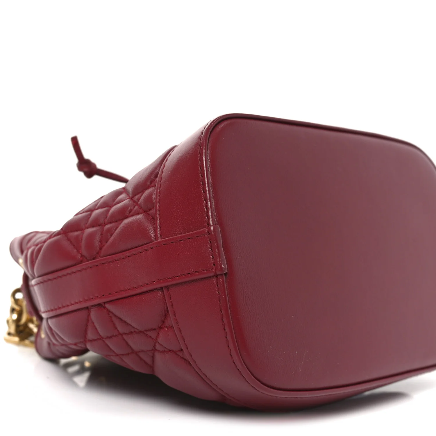 Lambskin Cannage Miss Dior Bucket Bag Cherry Red - Top Club