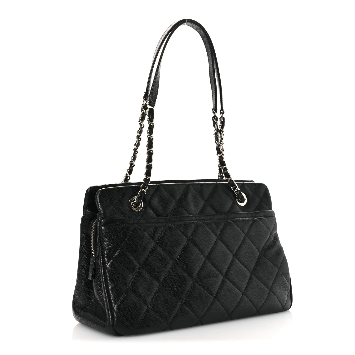 Caviar Quilted Timeless CC Soft Tote Black - Top Club