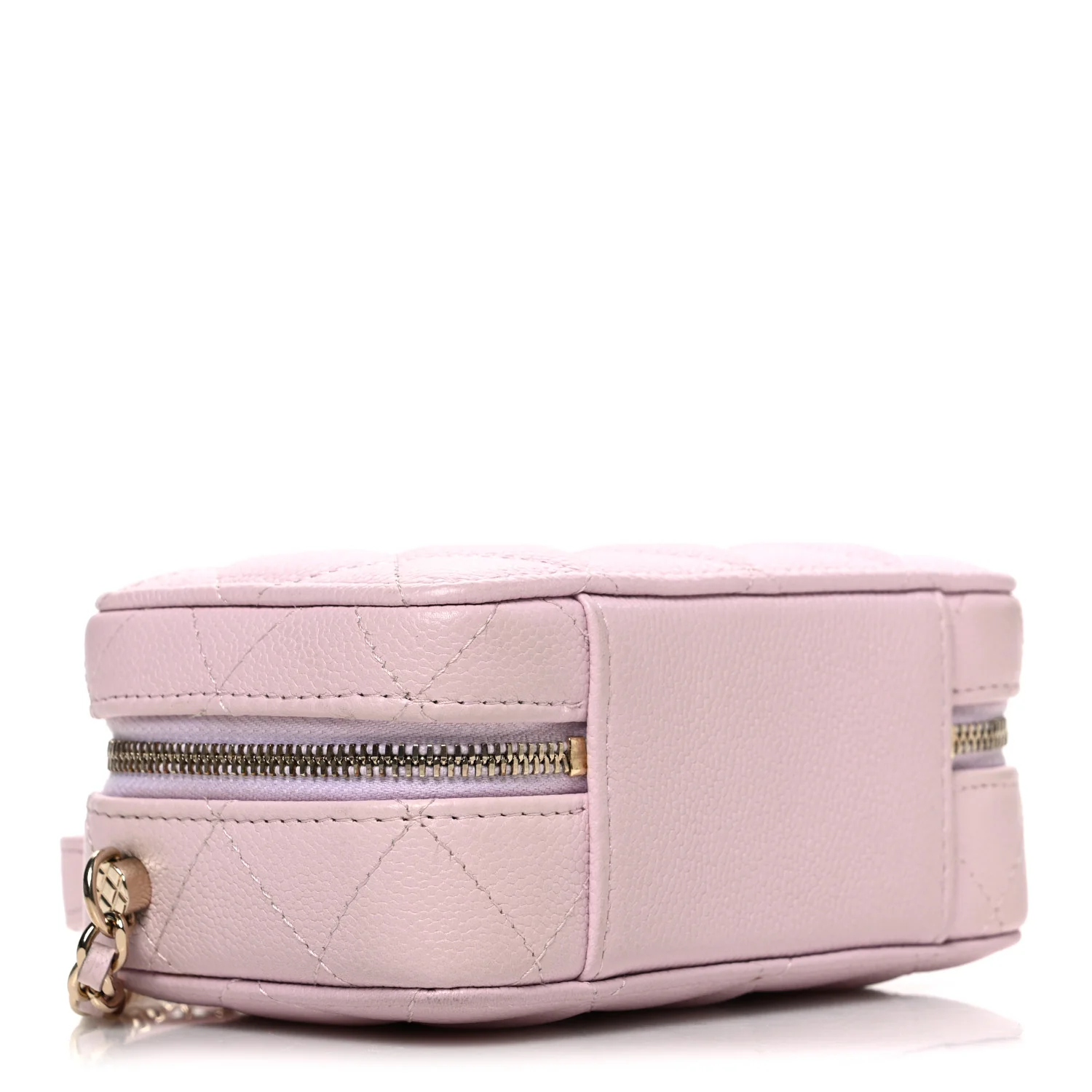 Caviar Quilted Top Handle Vanity Case Pink - Top Club