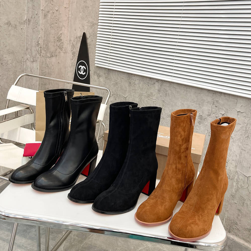 Christian Louboutin Strechadoxa 70 Suede Ankle Boots - Top Club
