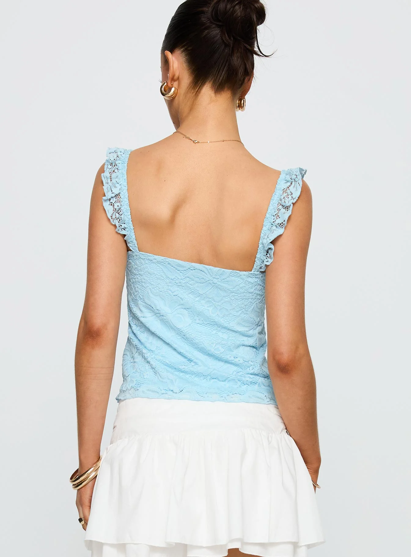 Madaleine Lace Top Blue