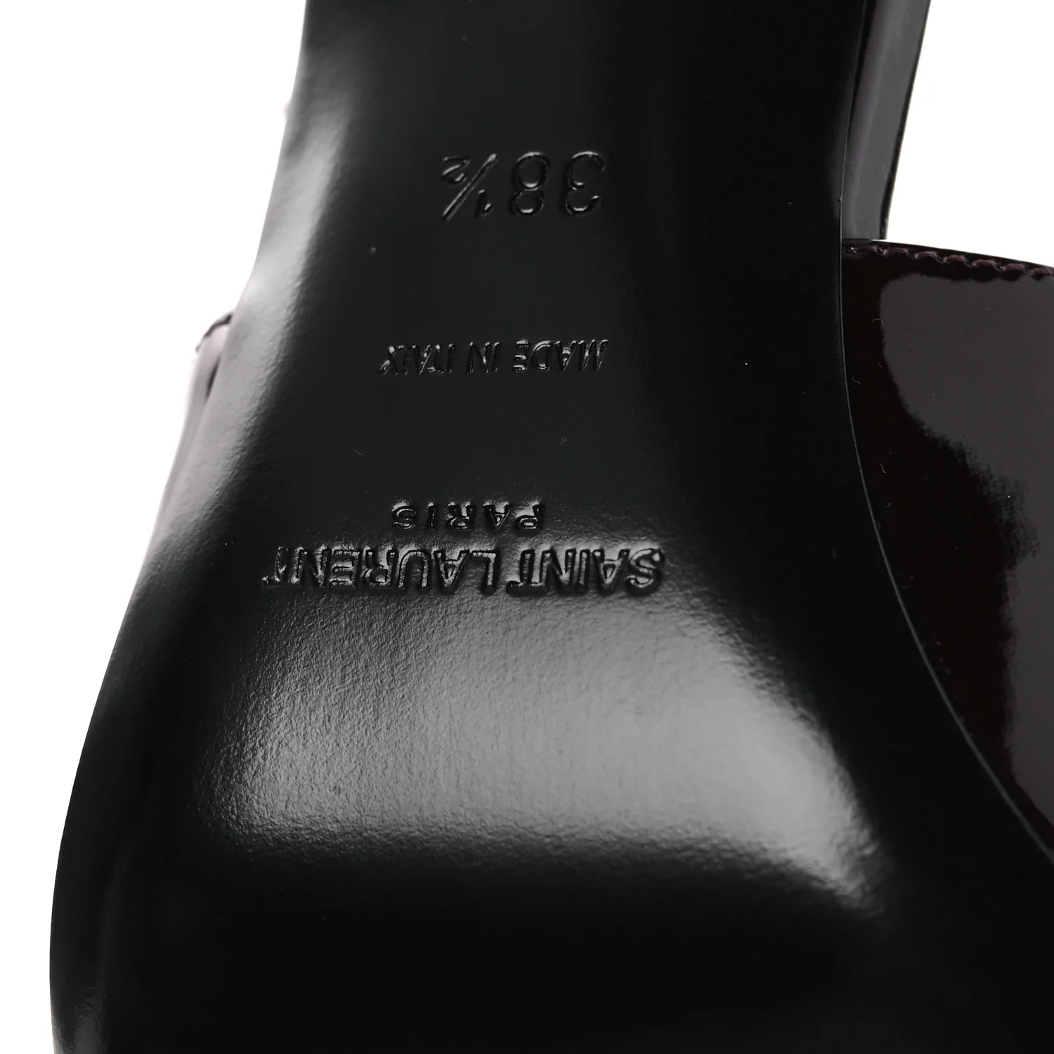 Vernice Gloss Lee 75 Slingback Pumps 38.5 Marron Glac茅 - Top Club