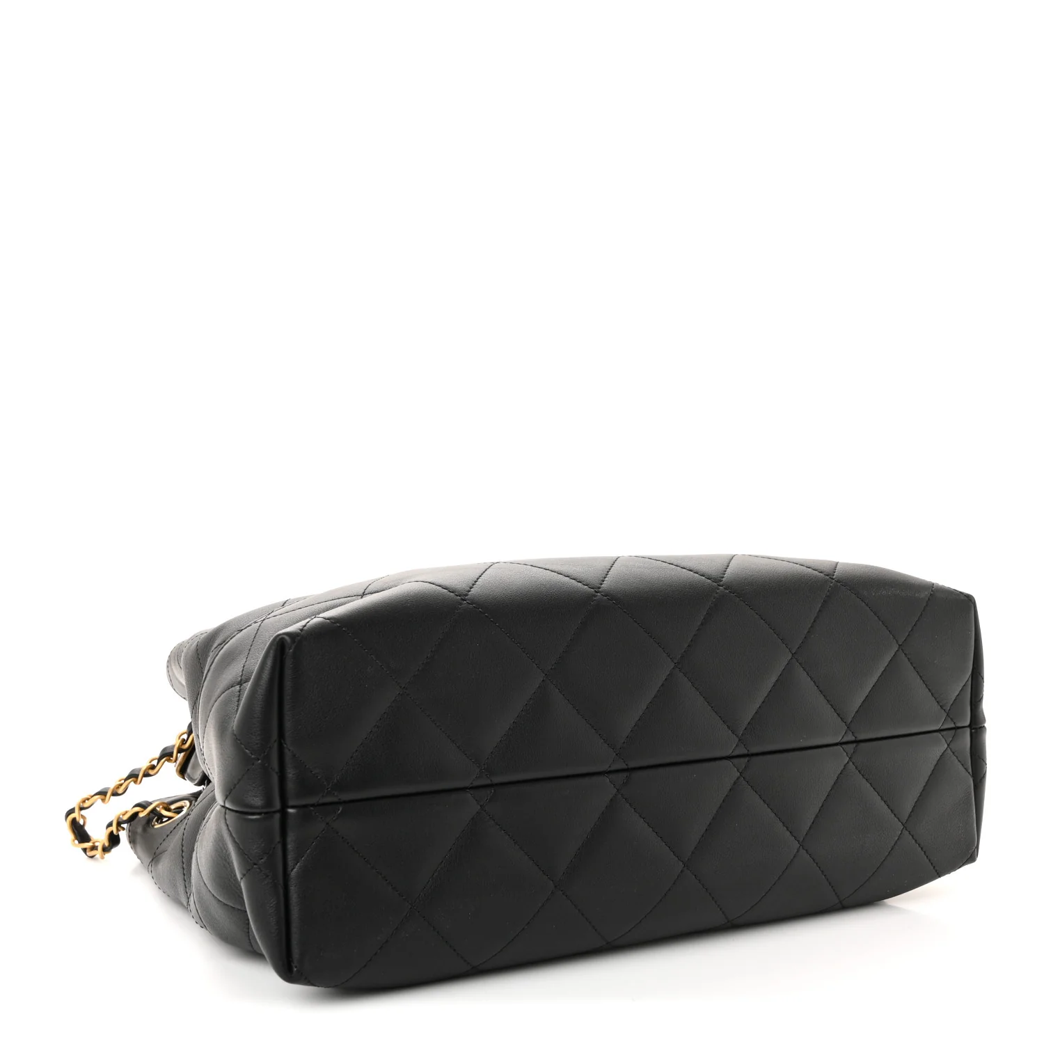 Calfskin Quilted Small Coco Base Shopping Bag Black - Top Club