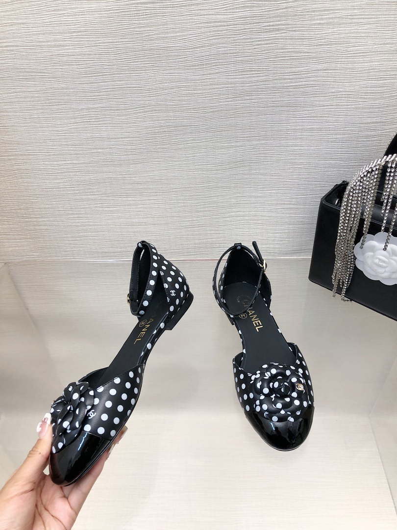 Chanel Women's G31318 Camellia shoes Lambskin Sandals Shoes CC91005 - Sneaker Replica Workshop