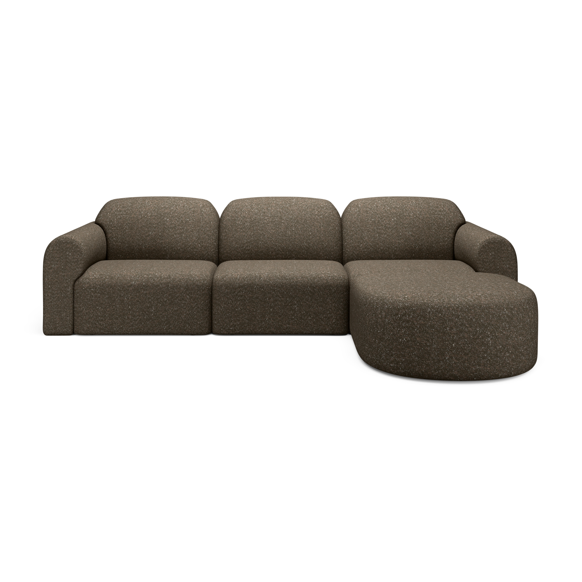 3-zitsbank Bulky met hocker rond cedar