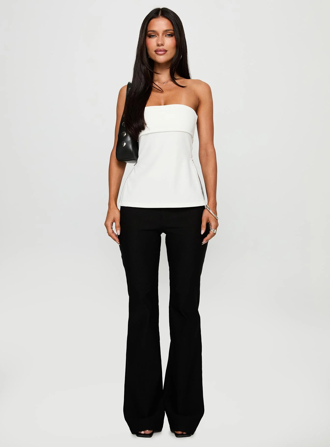 Express Yourself Zip Side Top White