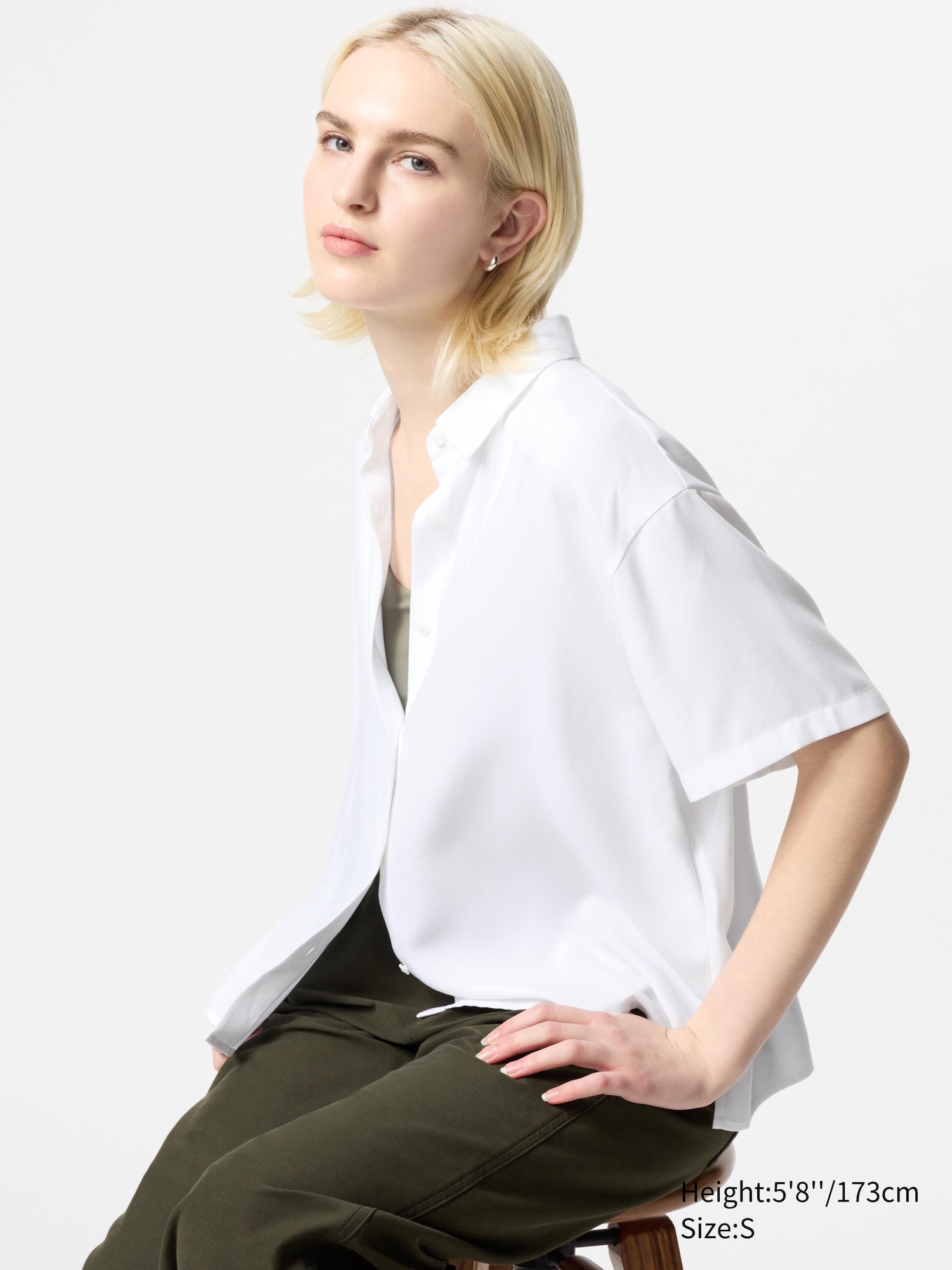 Rayon Short Sleeve Blouse