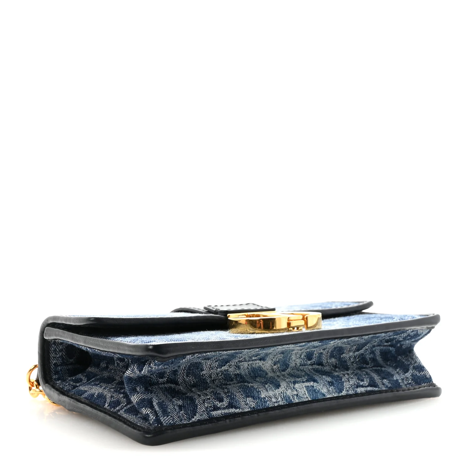 Denim Oblique 30 Montaigne East West Chain Flap Bag - Top Club