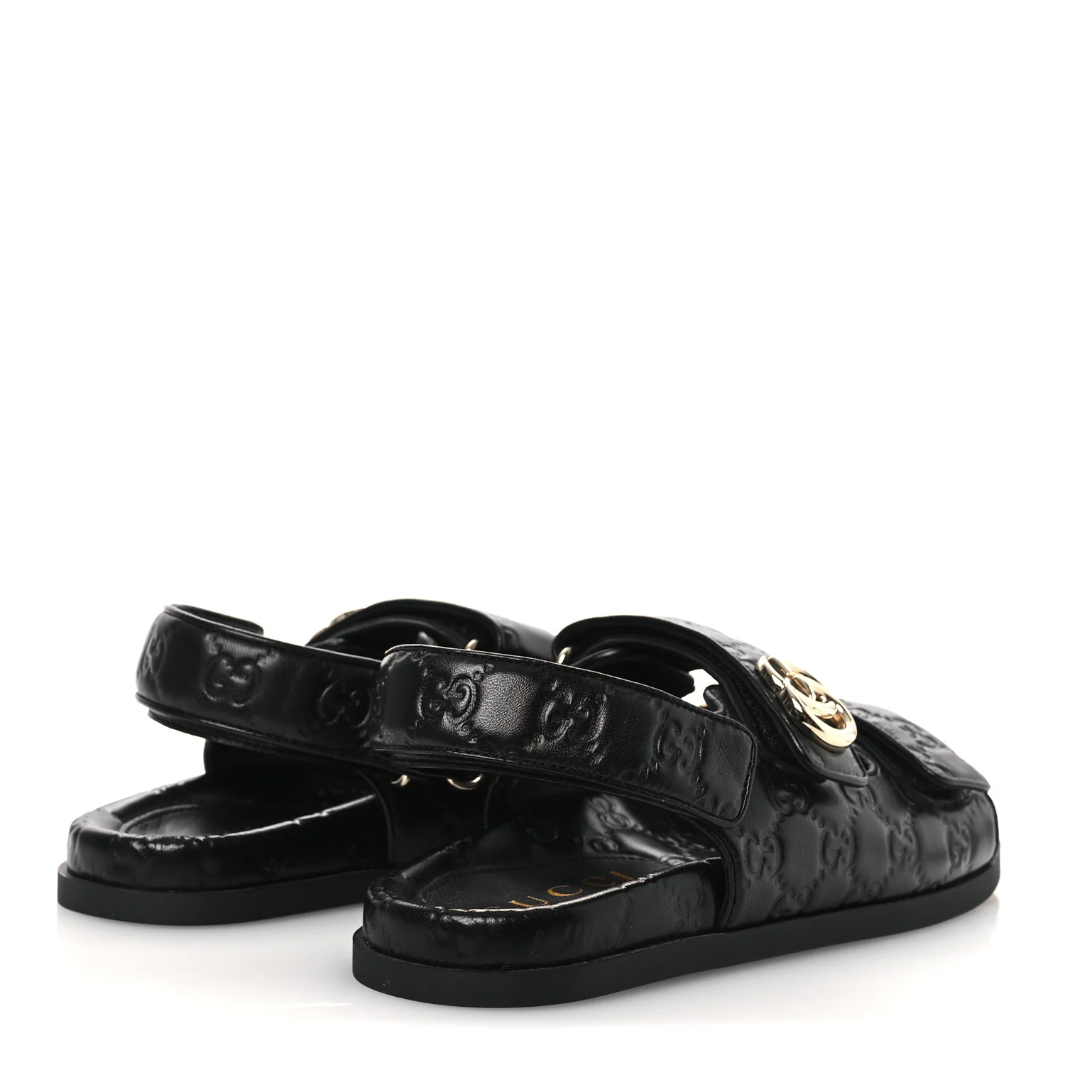 Guccissima GG Embossed Womens Sandals 37 Black - Top Club