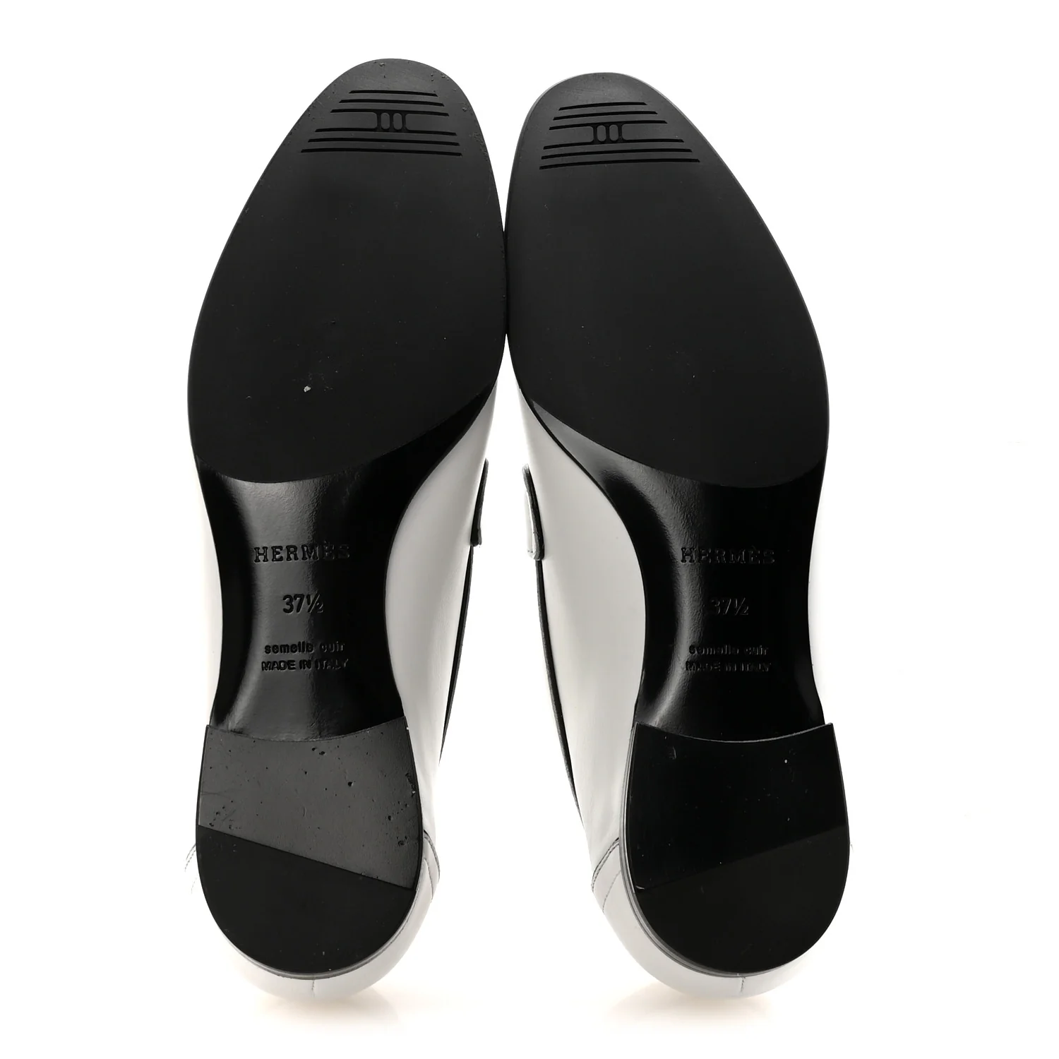 Calfskin Womens Paris Loafers 37.5 White - Top Club