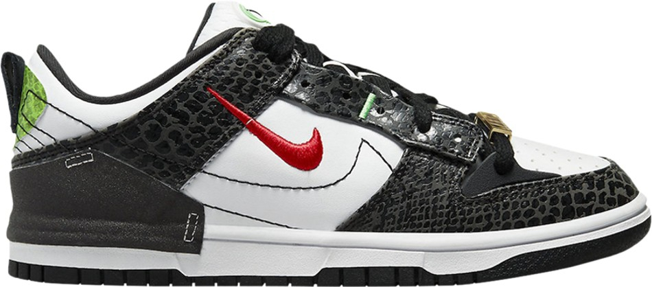 Wmns Dunk Low Disrupt 2  Just Do It   Black Snakeskin  DV1490-161 - Sneaker Replica Workshop