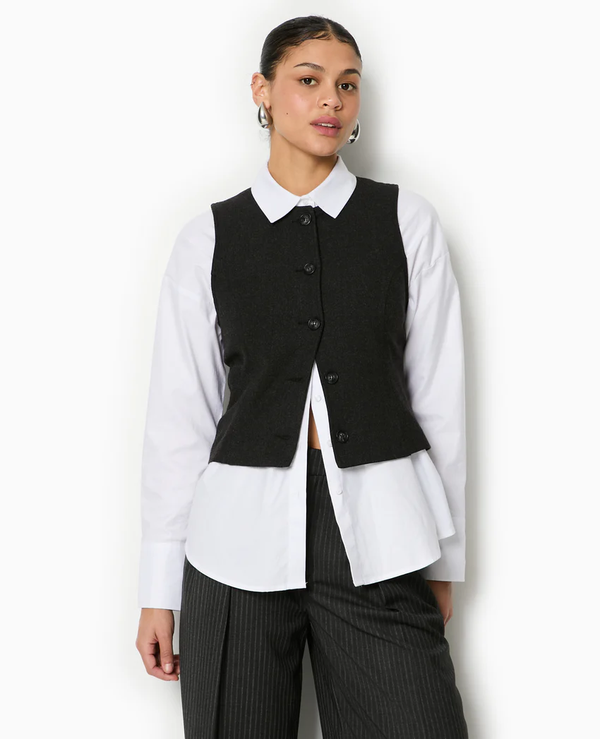 Pimkie Veste sans manches façon gilet de barman