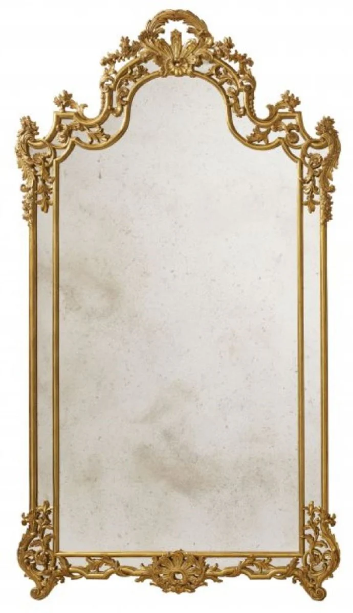 Luxury Baroque Mirror Antique Gold - Huge Italian Baroque Style Wall Mirror with Antique Mirror Glass - Luxury Furniture in Baroque Style - Luxury Quality - Made in Italy