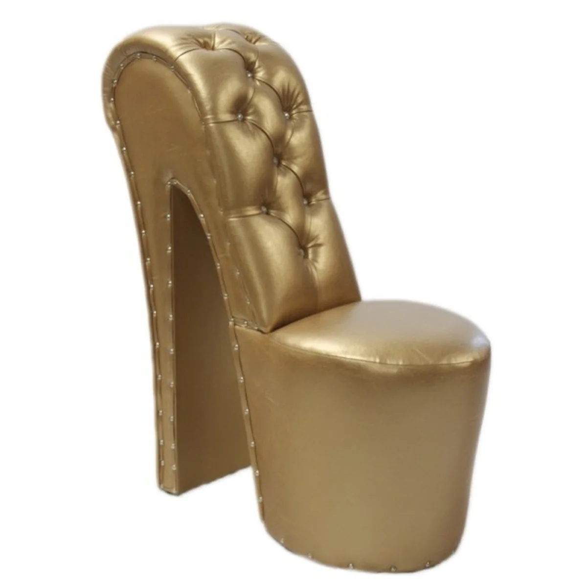 Modern and very elegant high heel armchair with decorative stones gold luxury design - designer armchair - club furniture