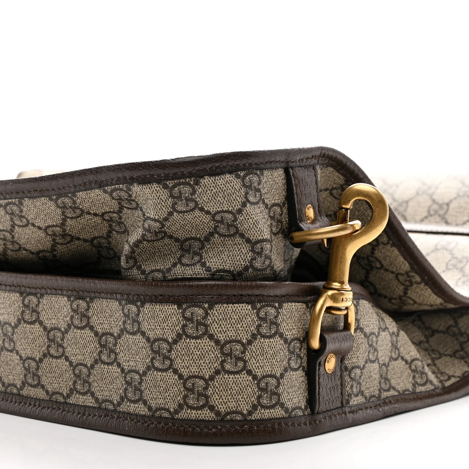 GG Supreme Monogram Textured Dollar Calfskin Web Ophidia Savoy Garment Bag Beige Ebony New Acero - Top Club