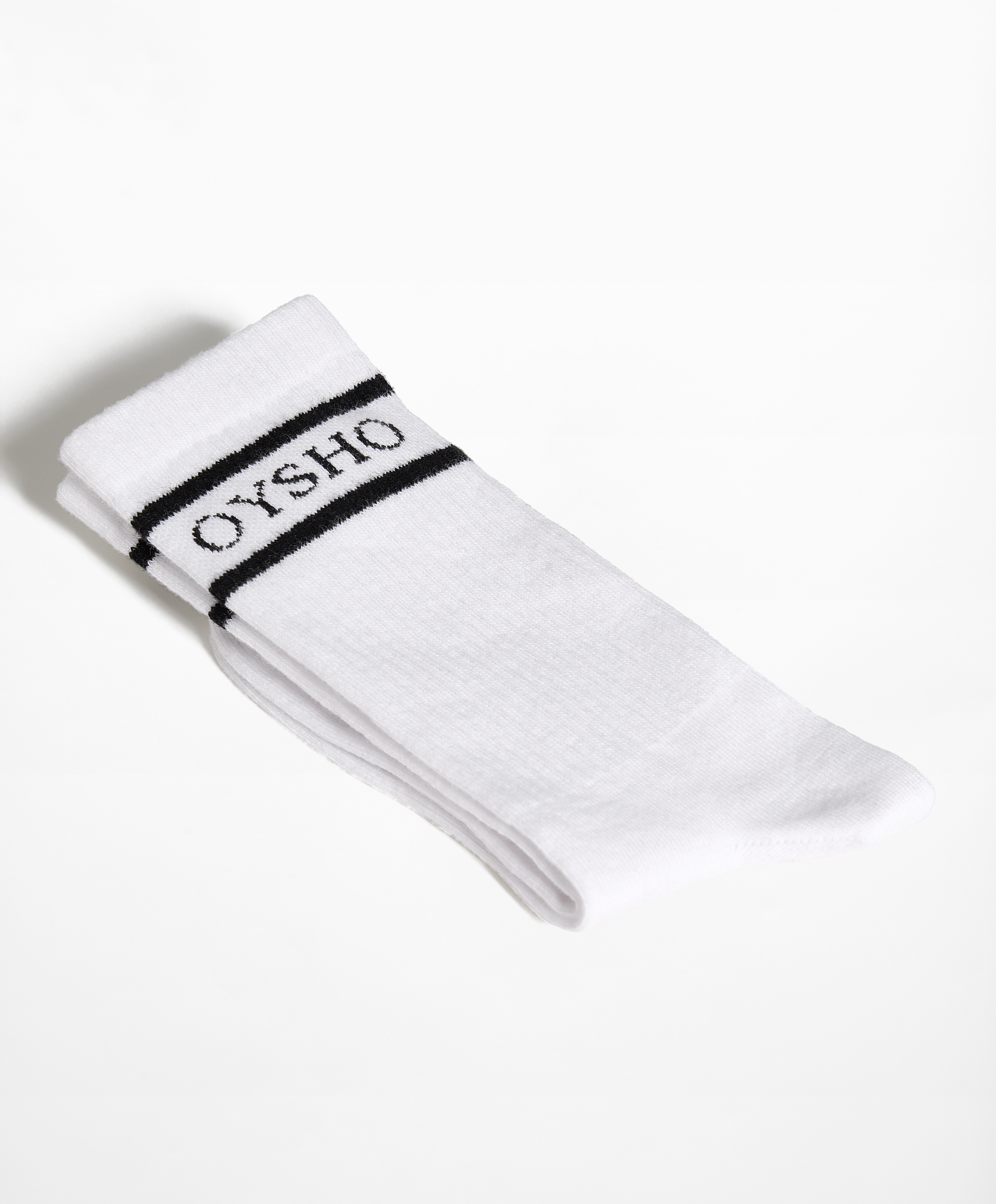 OYSHO Stripe rib classic sports socks in a cotton blend