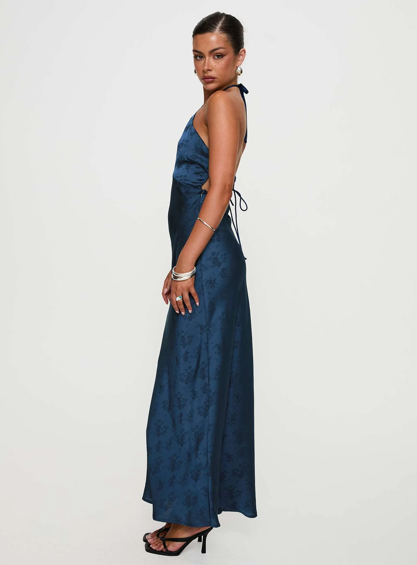 Limosina Halter Maxi Dress Navy