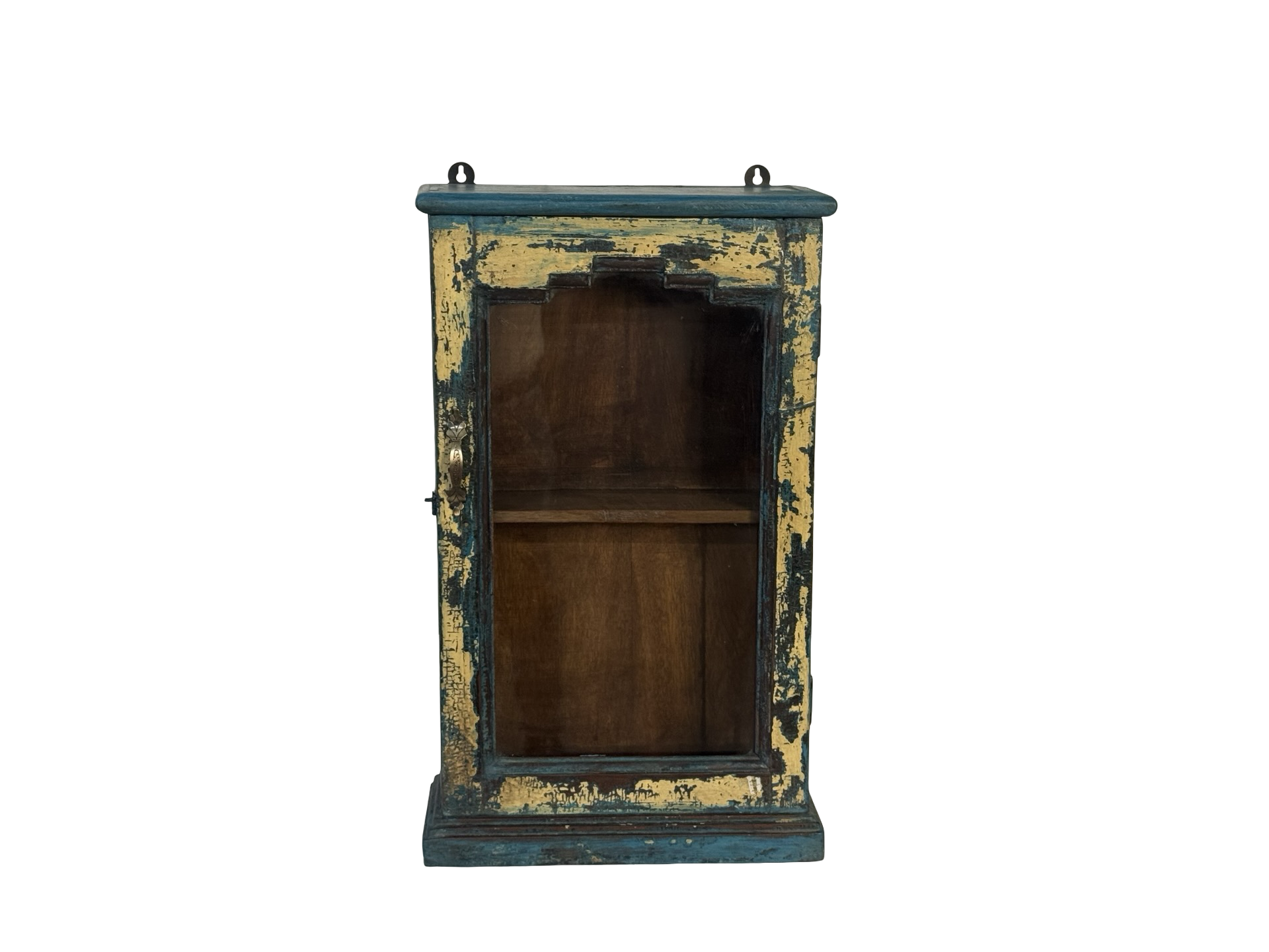 Hangkast uniek blauw/geel