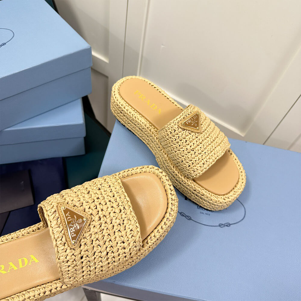 PRADA Crochet flatform slides - Top Club