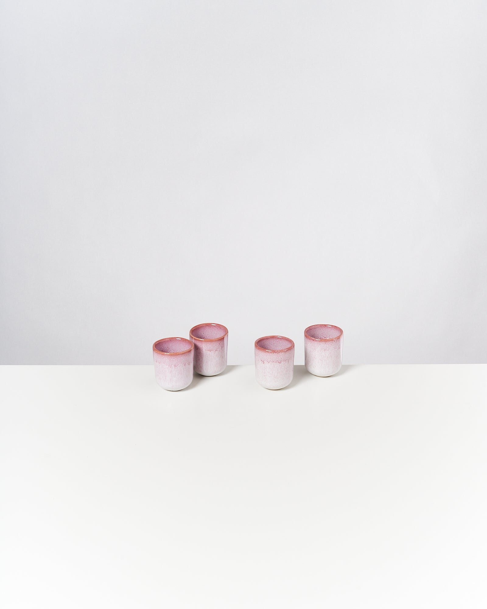 Copa Alto Espressobecher rosa weiß 4er-Set